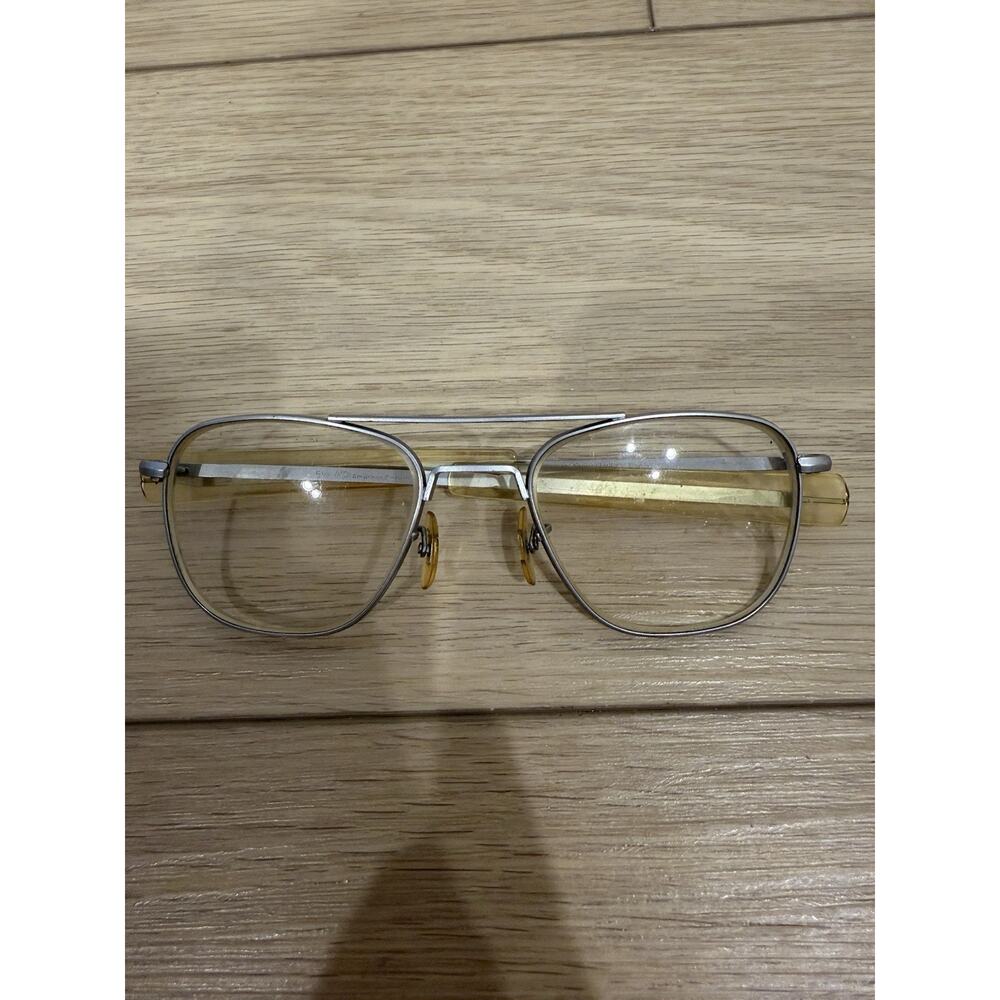 Vintage American Optical AO 5 1/2 Silver Aviator Military Spec Frames Only